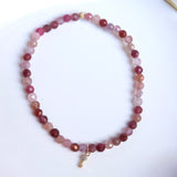 Spinel + 14K Key Charm Bracelet
