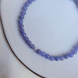 Tanzanite + 14K White Gold Diamond Accent Bracelet