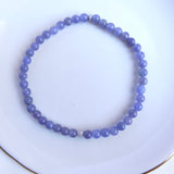 Tanzanite + 14K White Gold Diamond Accent Bracelet