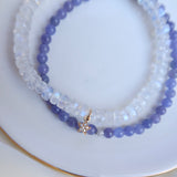Tanzanite + 14K White Gold Diamond Accent Bracelet