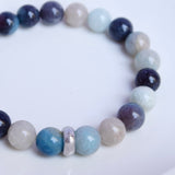 Trolleite + 14K White Gold Alignment Bracelet