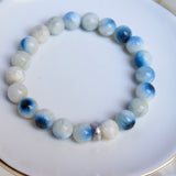 Azurite Quartz + 18K White Gold Guardian Bracelet