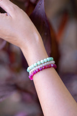 Fuchsia Agate with 14K Rose Gold