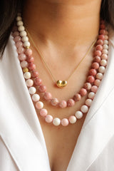 One of a Kind • Necklace • Beaded Candy in Pinks