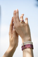 Classic Pink Ruby with 18K Gold