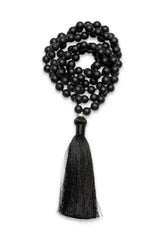 Black Onyx Mala with 18K Gold