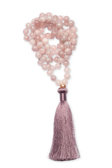 Rose Quartz Mala 18K Gold