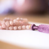 Rose Quartz Mala 18K Gold