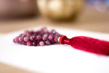 Pink Ruby Mala with 18K Gold
