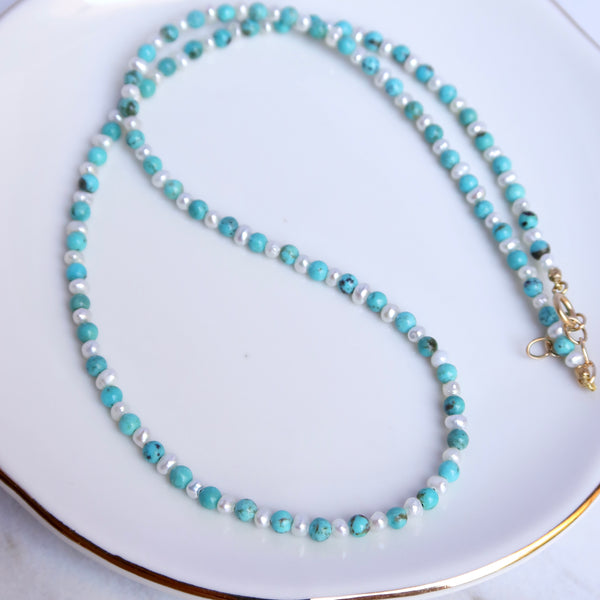 Turquoise + Pearl Mini Summer Strand