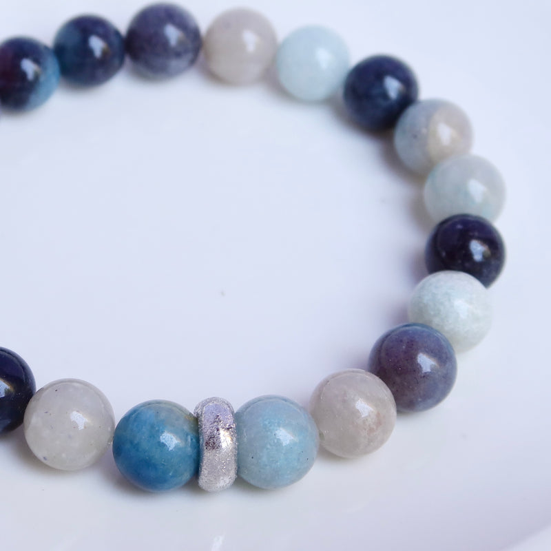 Trolleite + 14K White Gold Alignment Bracelet