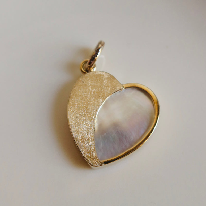 The Open Heart – 14K Gold & Mother of Pearl