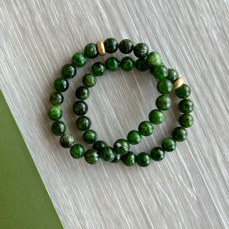 Diopside with 18K Gold - Sequences Green