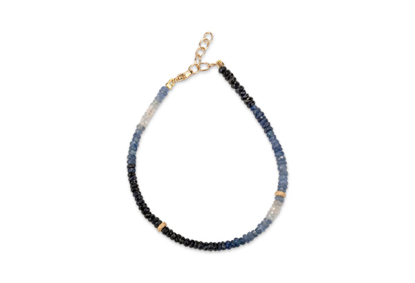 Ombre Blue Sapphire Mini with 14K Gold