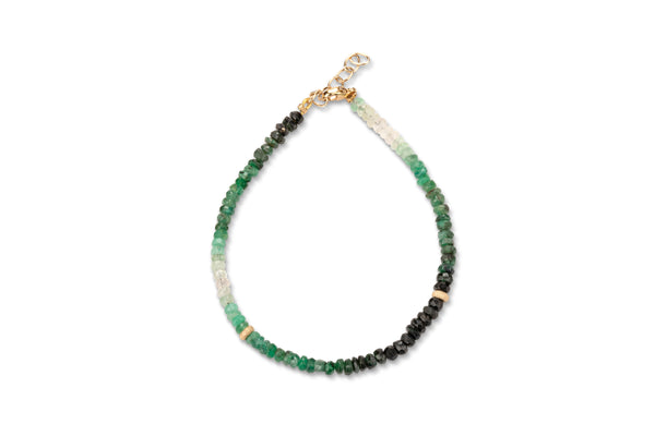 Ombre Emerald Mini with 14K Gold