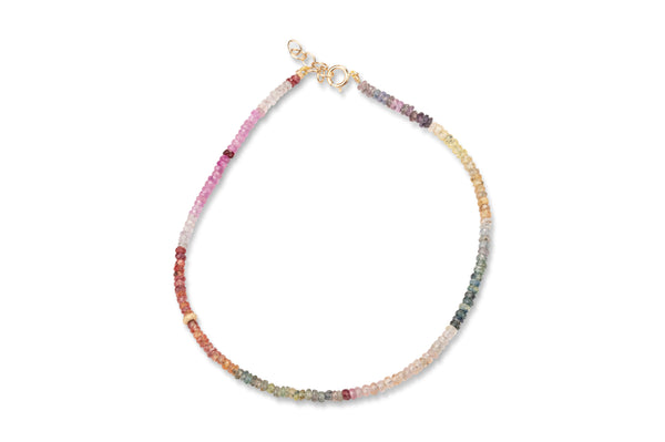 Ombre Rainbow Sapphire Anklet