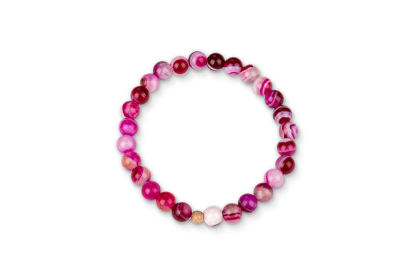 Fuchsia Agate with 14K Rose Gold