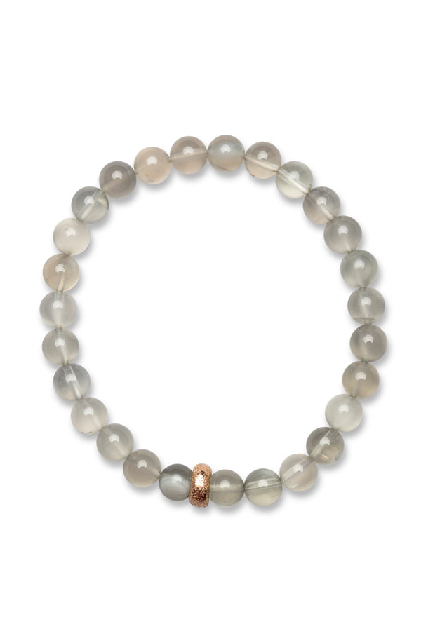 Classic  Grey Moonstone with 18K Gold