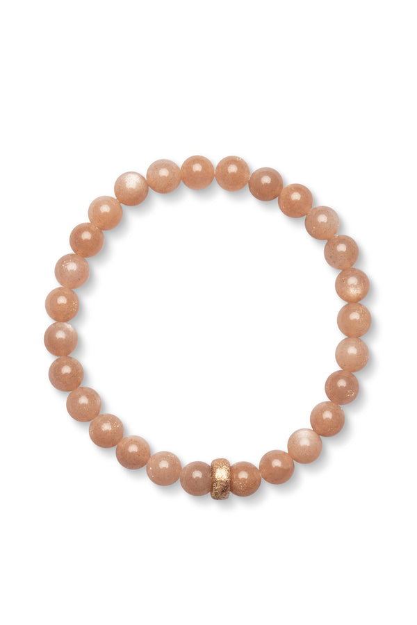 Classic Apricot Moonstone with 18K Gold
