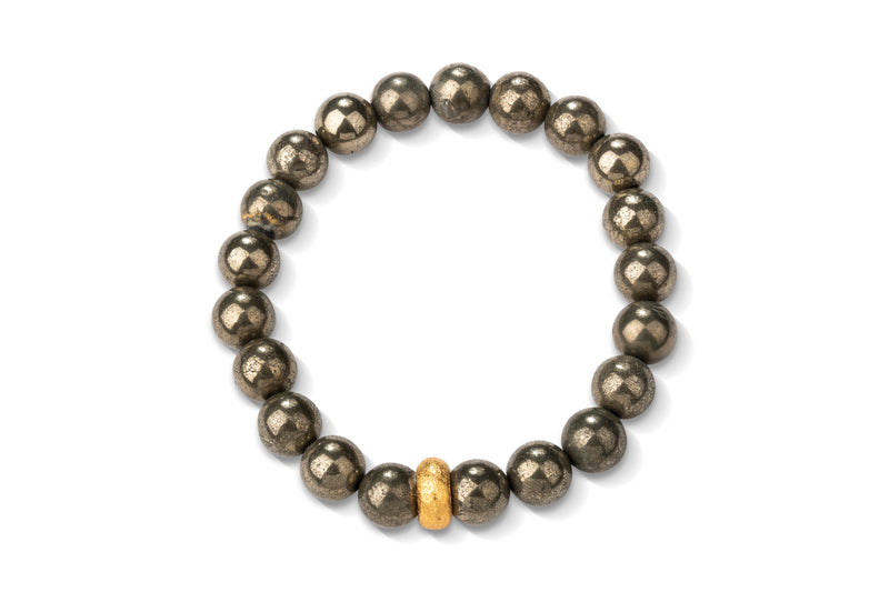 Pyrite with 18K Gold
