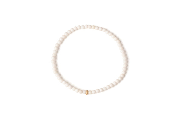 Bracelet • White Agate • 4mm