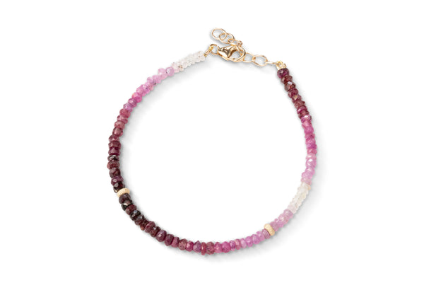 Ombre Pink Ruby Mini with 14K Gold